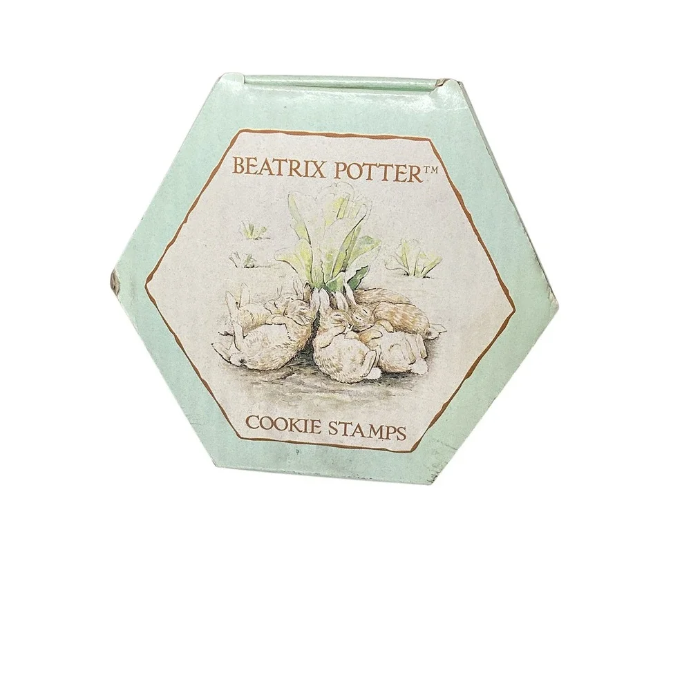 Vintage 1997 Beatrix Potter Peter Rabbit Cookie Stamp Hill Design Inc Boxed